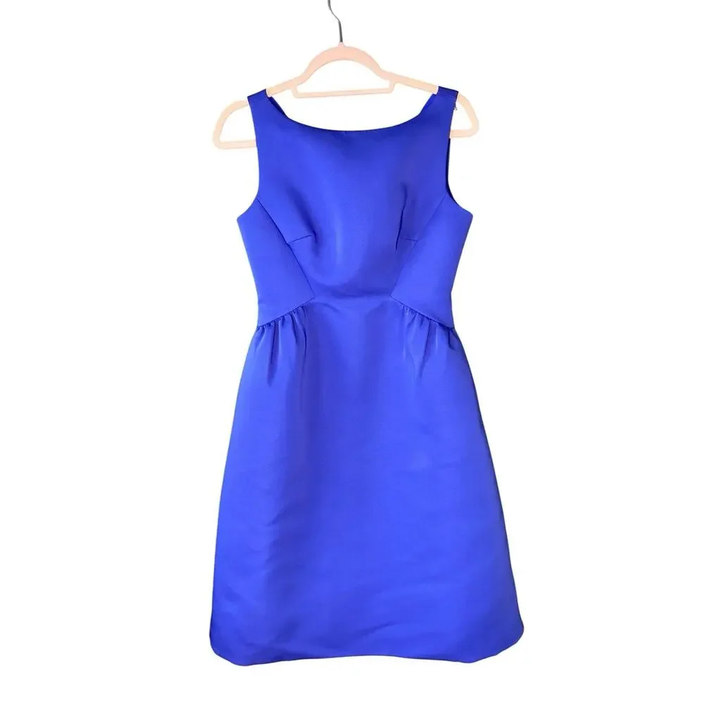 Kate Spade Dress Womens 6 Cobalt Blue Structured Sleeveless Designer Fit & Flare